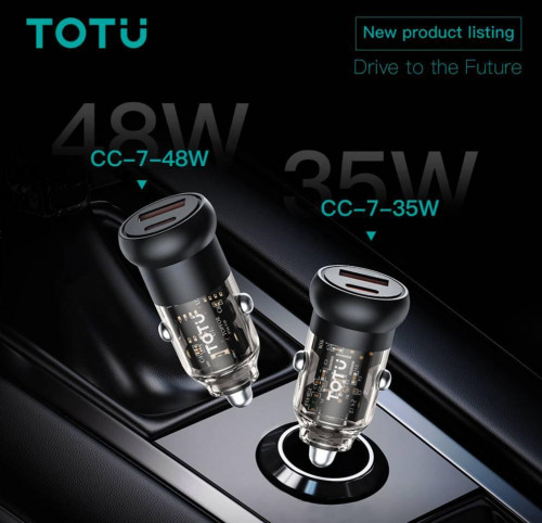 شارژر فندکی 35 وات شفاف TOTU CC-7