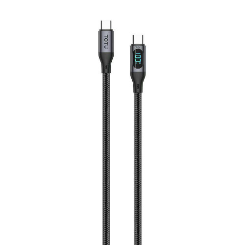 کابل شارژ سریع کنفی دیجیتال توتو مدل CB-7-B (لایتنینگ) با نمایشگر ولتاژ