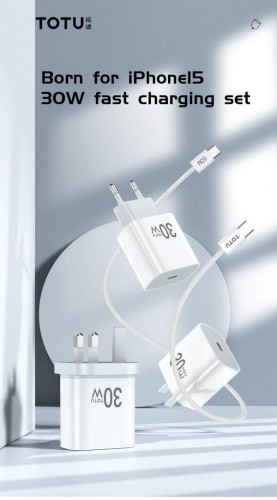 ادابتور شارژسریع 30 وات تایپ سی توتو IRG-UW14E
