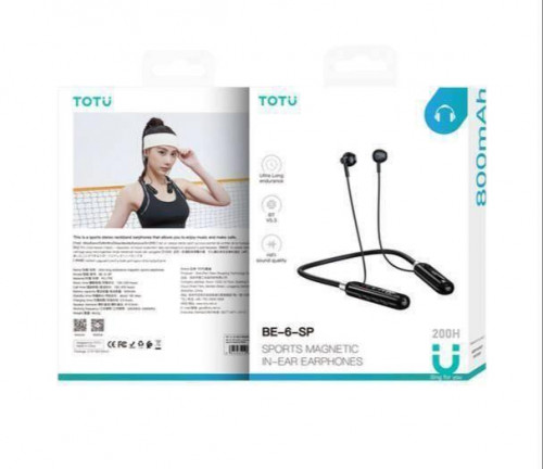 هندزفری بلوتوث گردنی TOTU مدل BE-6-SP با کیفیت صدای Hifi